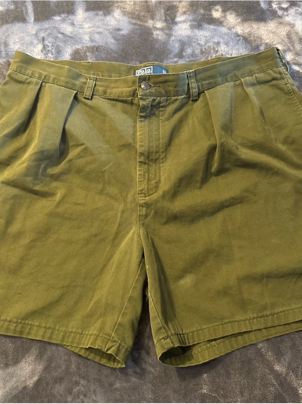 Ralph Lauren Olive Green Flat-Front Men's Shorts